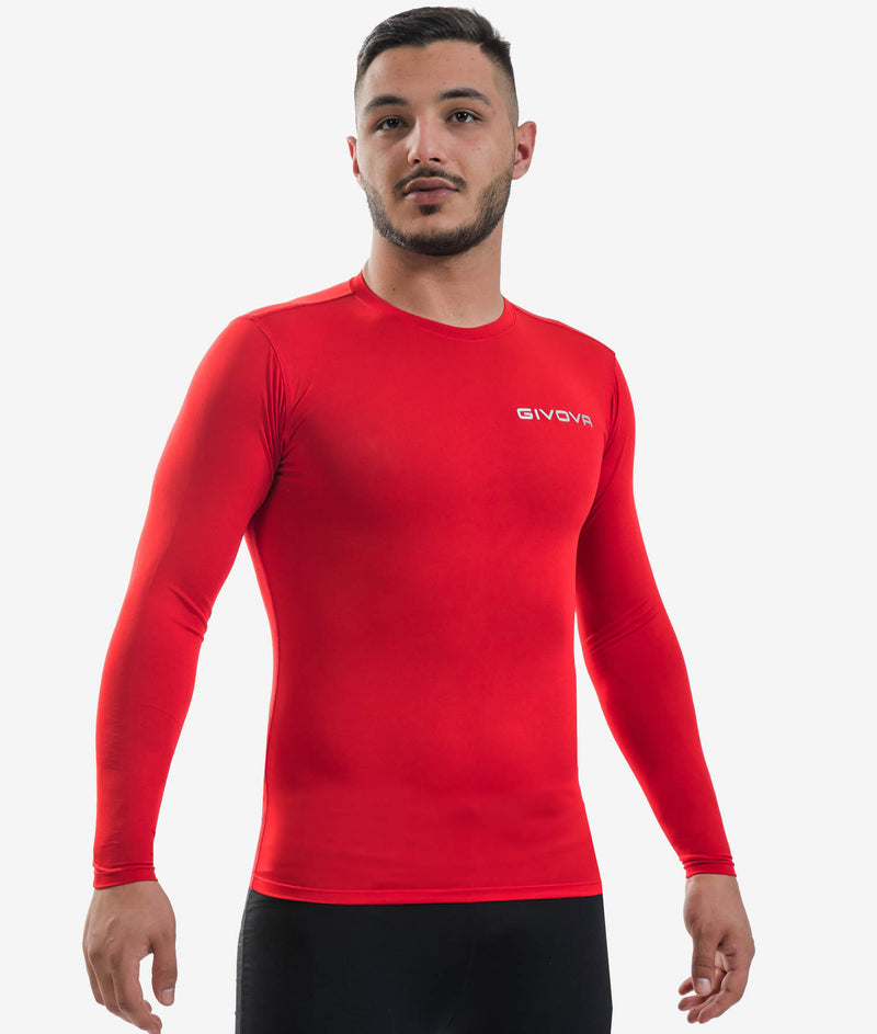 Corpus 3. elastické tréninkové triko s dlouhým rukávem - červená