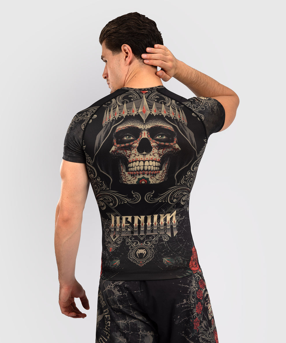 Venum Santa Muerte 5.0 Rashguard s krátkým rukávem, černá - VENUM-05333-603
