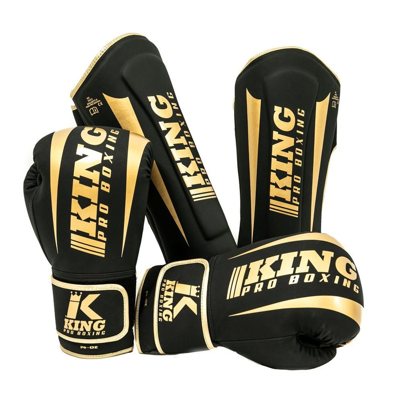 King Pro Boxing boxerské rukavice Revo 6 - černá/zlatá