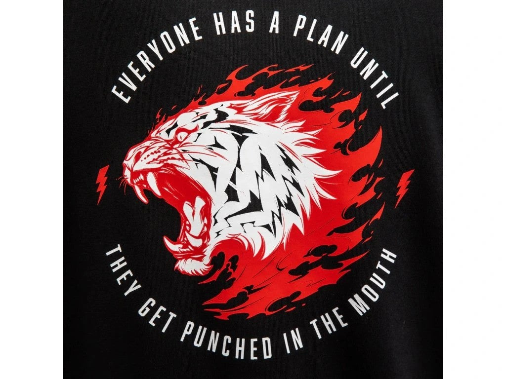 Mikina bez rukávů s kapucí Venum x Mike Tyson Tiger - černá/červená, VENUM-06035-100