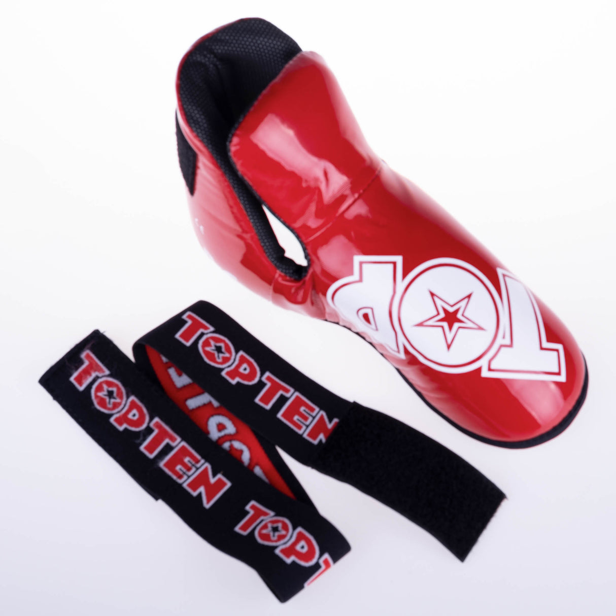 Chrániče nohou Top Ten SuperLight glossy ITF/WAKO - červené, 3067-4