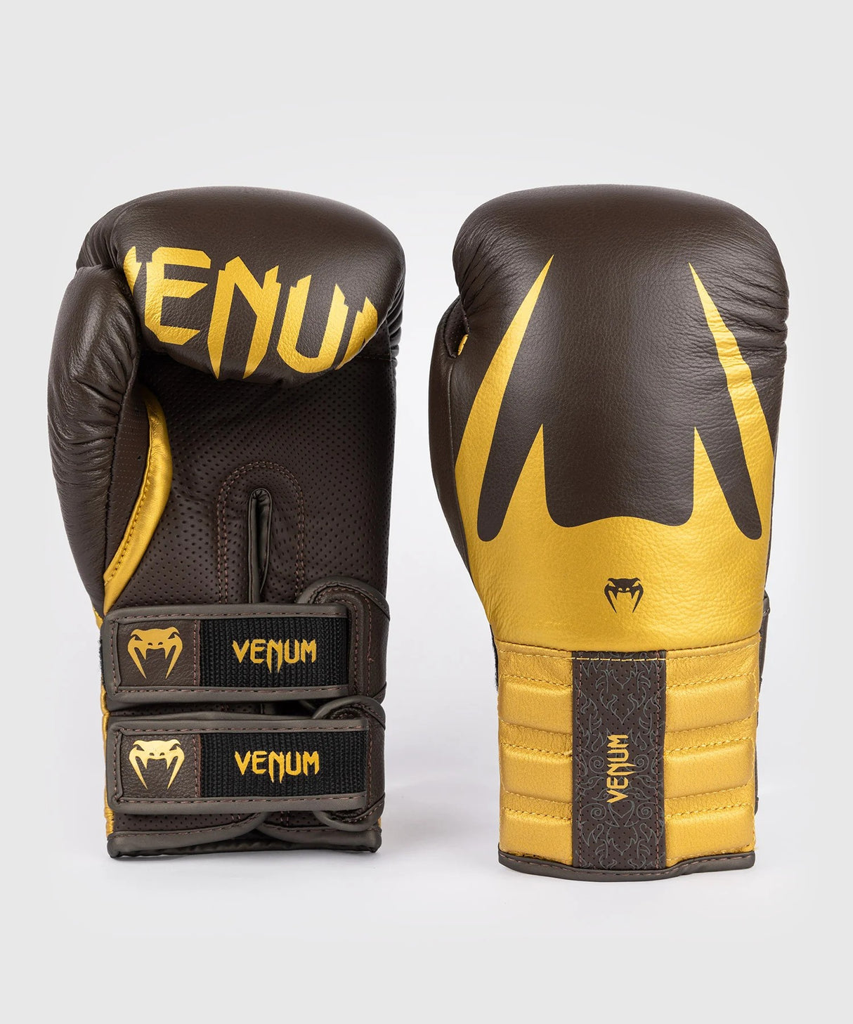 Venum boxerské rukavice Venum Reverso - hnědá/zlatá, VENUM-05411-058