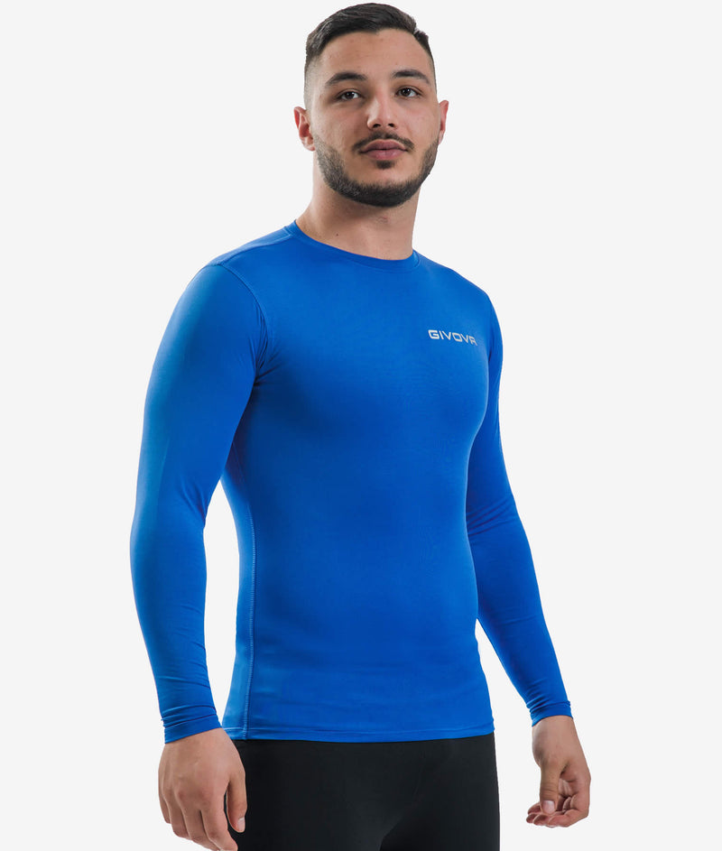 Givova Corpus 3. elastické tréninkové triko s dlouhým rukávem - royal modrá