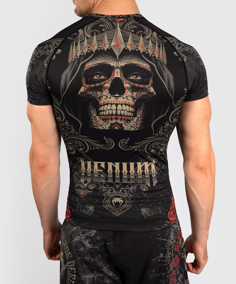 Venum Santa Muerte 5.0 Rashguard s krátkým rukávem, černá - VENUM-05333-603