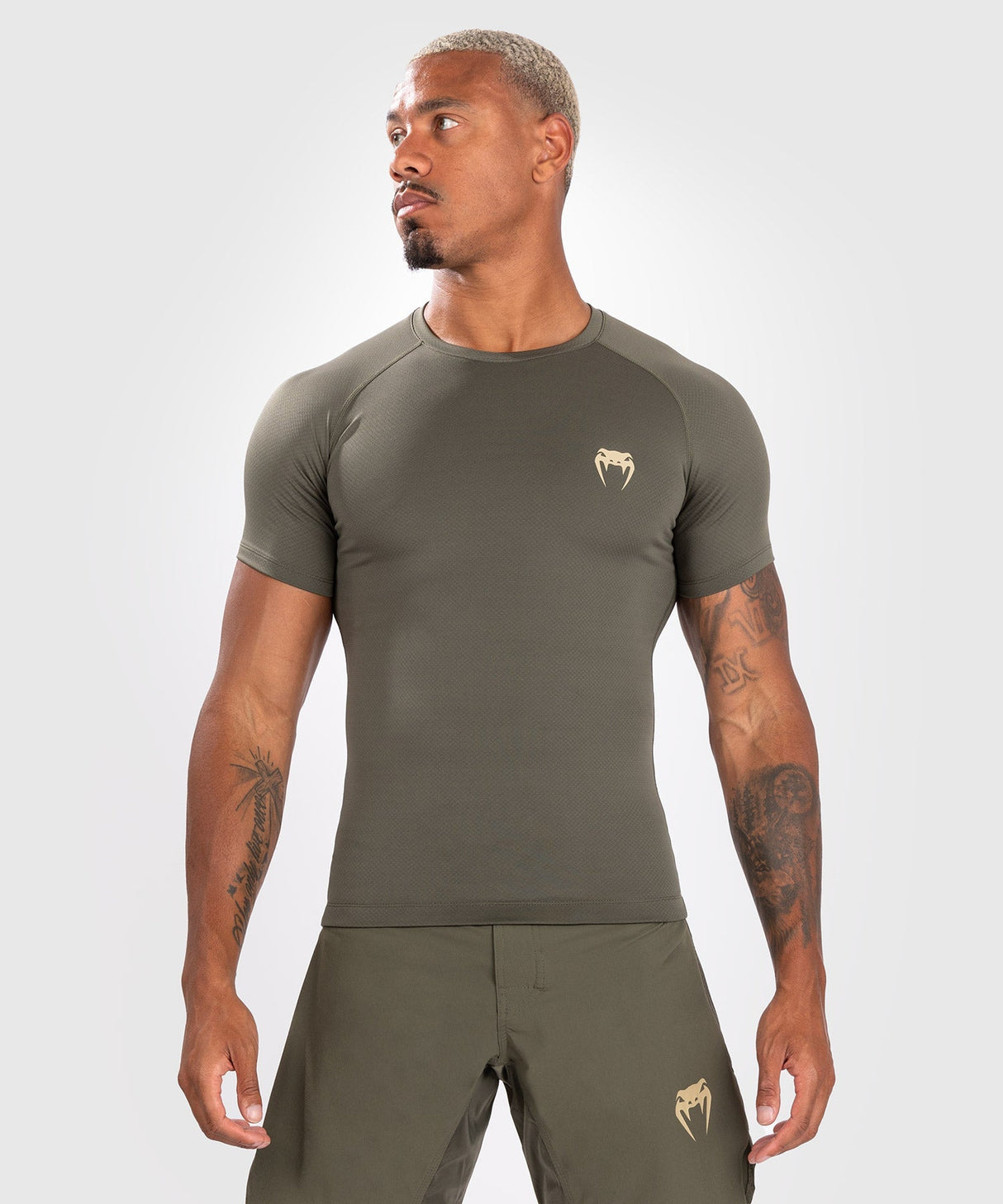 Venum Contender rashguard s krátkým rukávem - khaki, VENUM-05160-015