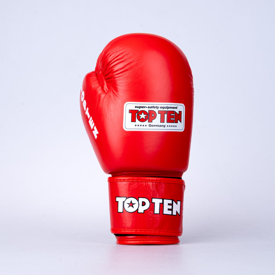 Boxerské rukavice Top Ten IBA Competition - červená, 20102-4
