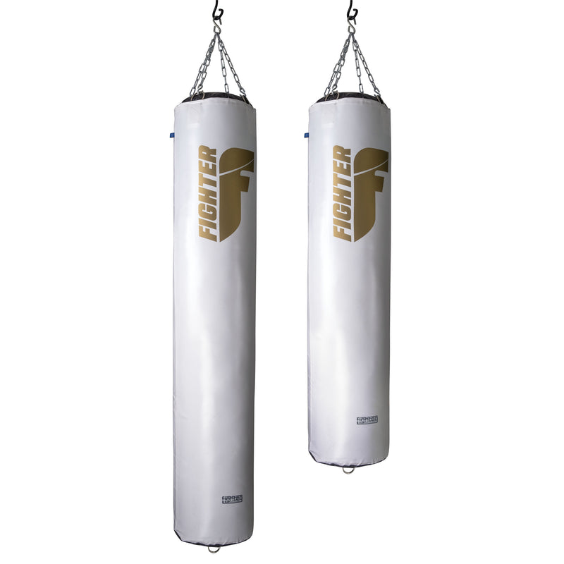 Fighter Profesionální boxerský pytel 150 a 180cm, průměr 36cm  Classic - bílá/zlatá