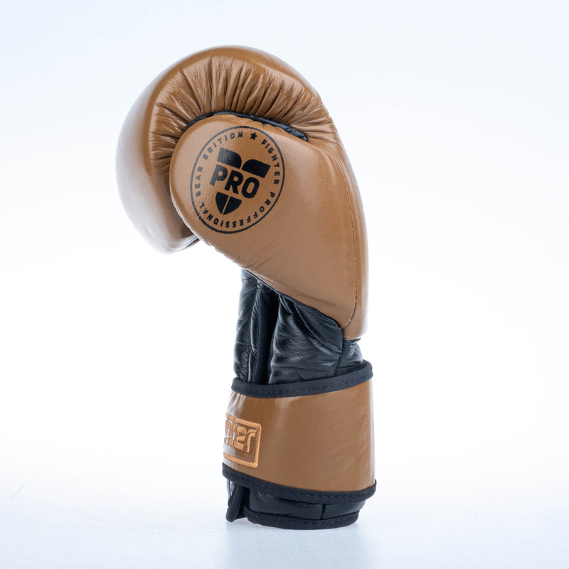 Boxerské rukavice Fighter Pro - hnědá, FBG-PRO-003
