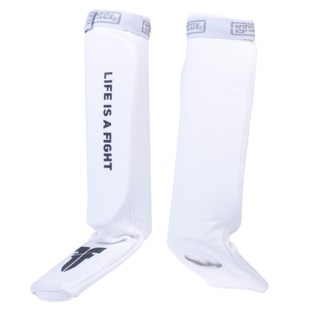 Látkové chrániče holení a nártů Fighter - bílá, FSG1401-01