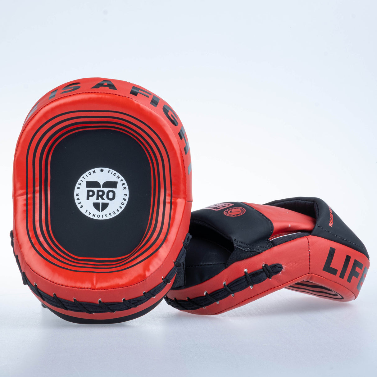 Fighter oválná lapa Pro - černá/červená, FSMPR-002-RB