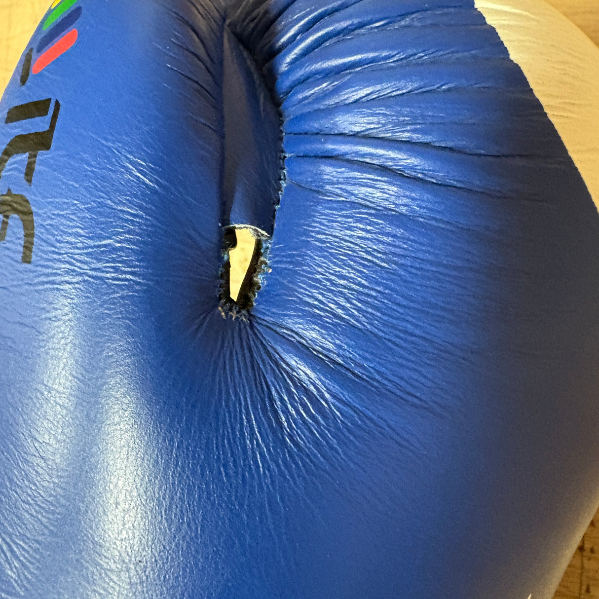 POŠKOZENÉ : Otevřené rukavice TOP TEN ITF Superfight 3000 - modrá, 2053-6