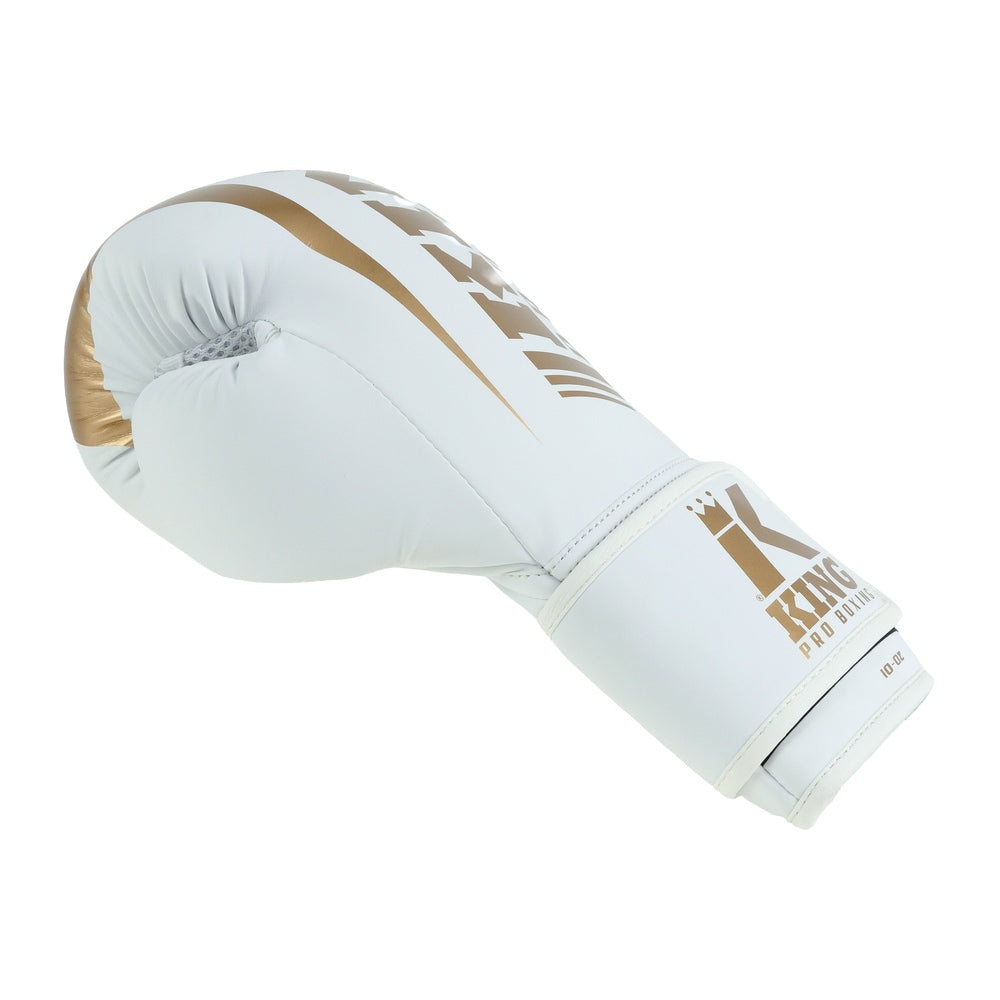 King Pro Boxing boxerské rukavice Revo 9 - bílá/zlatá