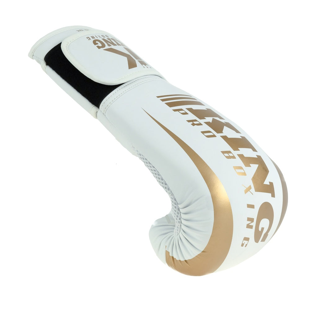 King Pro Boxing boxerské rukavice Revo 9 - bílá/zlatá