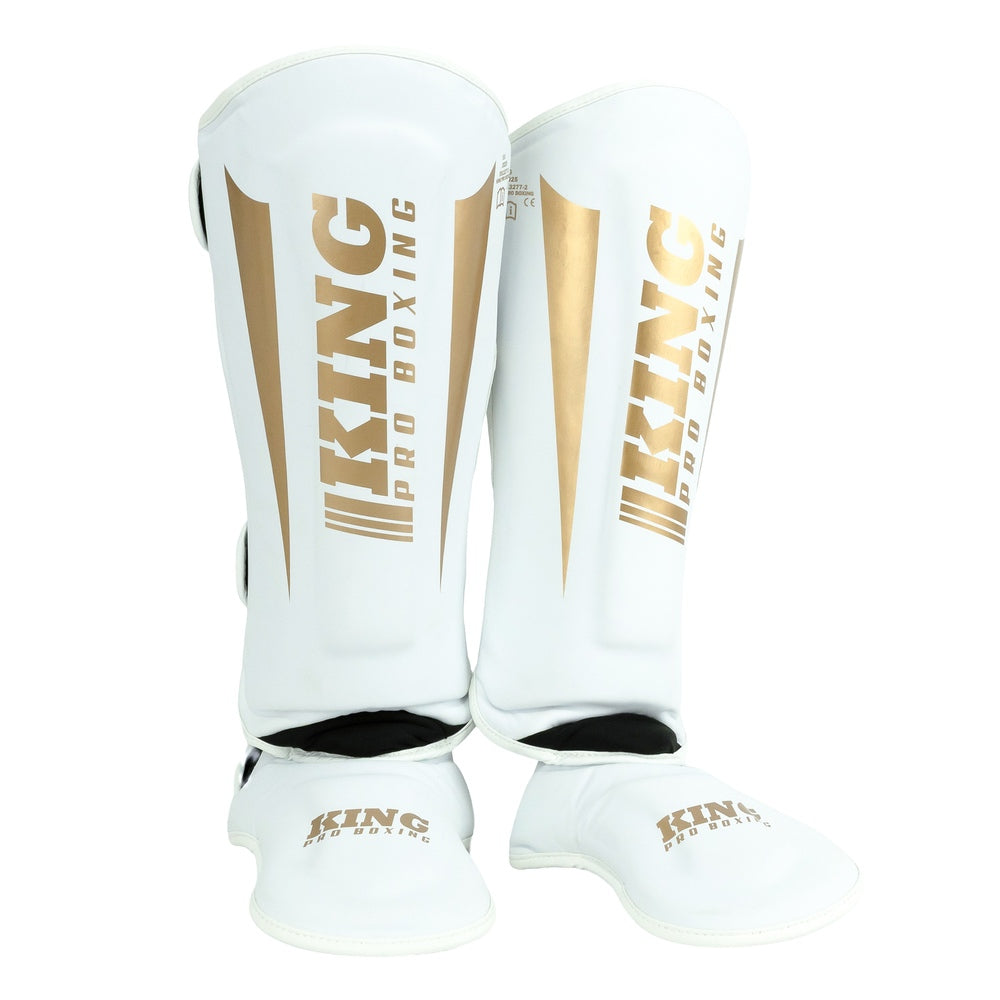 Chrániče holení King Pro boxing Revo 9, bílá/zlatá, KPB/SG REVO 9