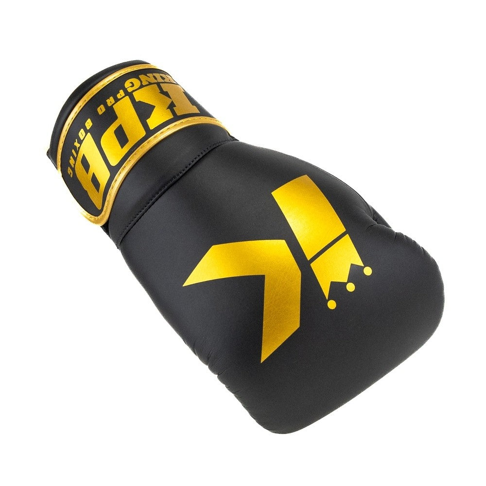 King Pro Boxing boxerské rukavice Pellis - černá/zlatá, KPB/BGK-3