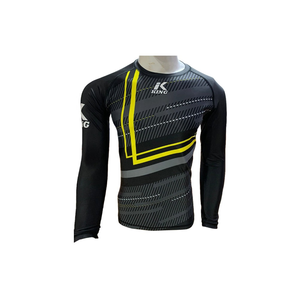 Rashguard s dlouhým rukávem KING Blade - černá/neon