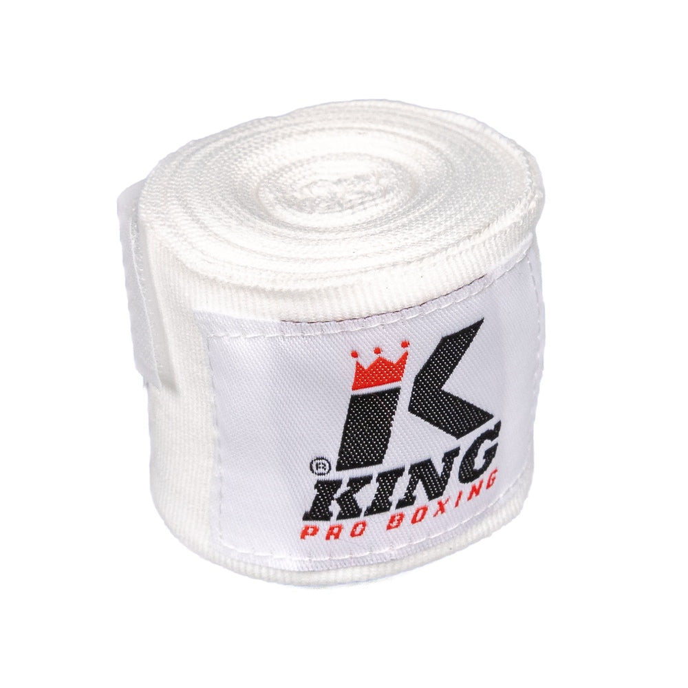 King Pro Boxing bandáže - bílá, KPB BPC WHITE