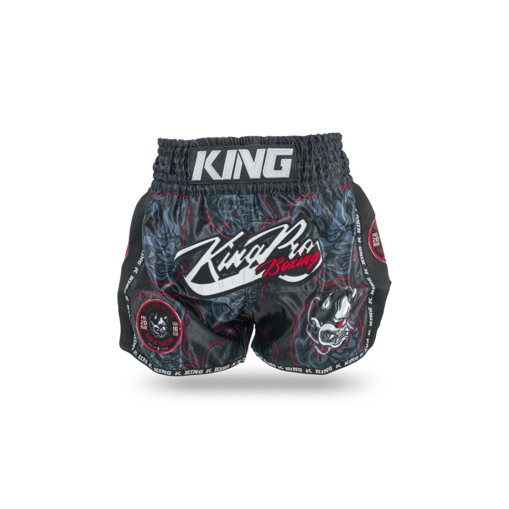 King Muay Thai trenky DEMON - černá/modrá, KPB DEMON 1