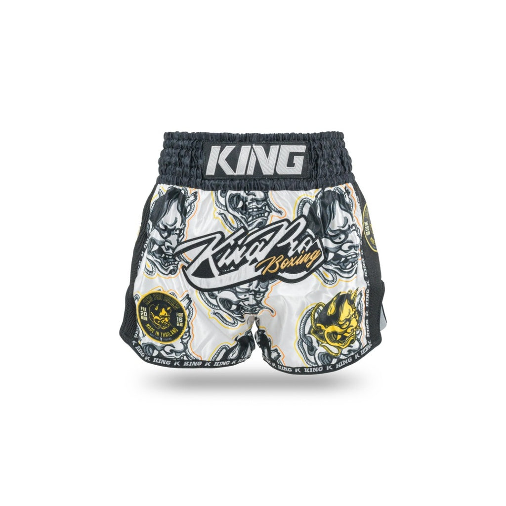 King Muay Thai trenky DEMON - bílá/černá, KPB DEMON 2