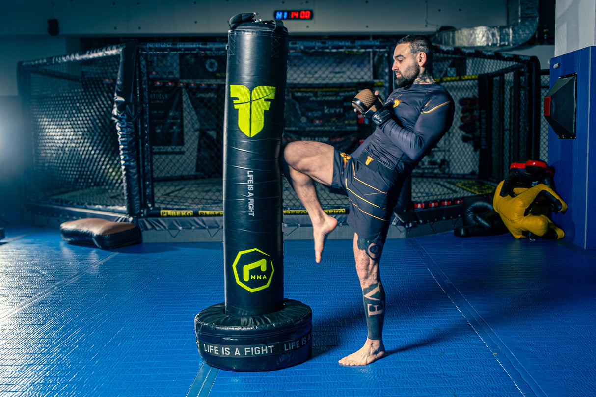 Fighter MMA rukavice Pro - černá/hnědá, FMGL-PRO-001