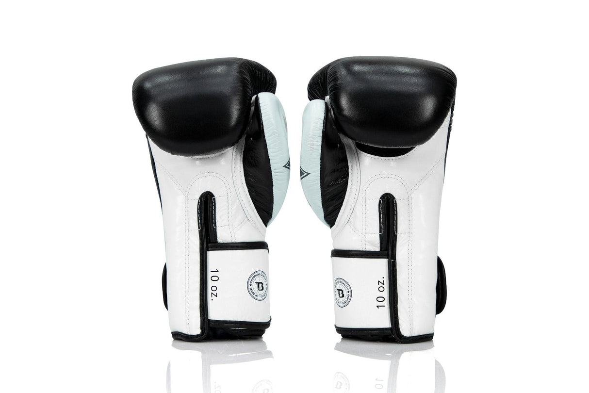 Booster x Fairtex boxerské rukavice FXB V2 - černá/bílá, FXB-BG-V2-BK/WH