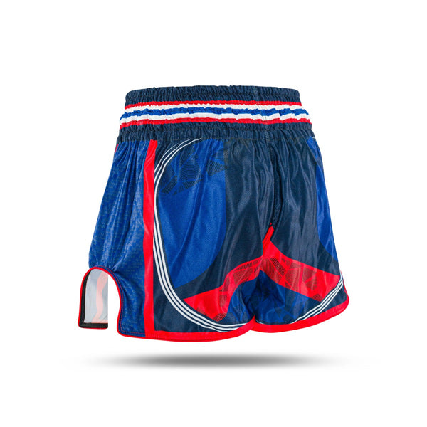 King Classic Muay Thai trenky - modrá/červená, KPB FLAG 2