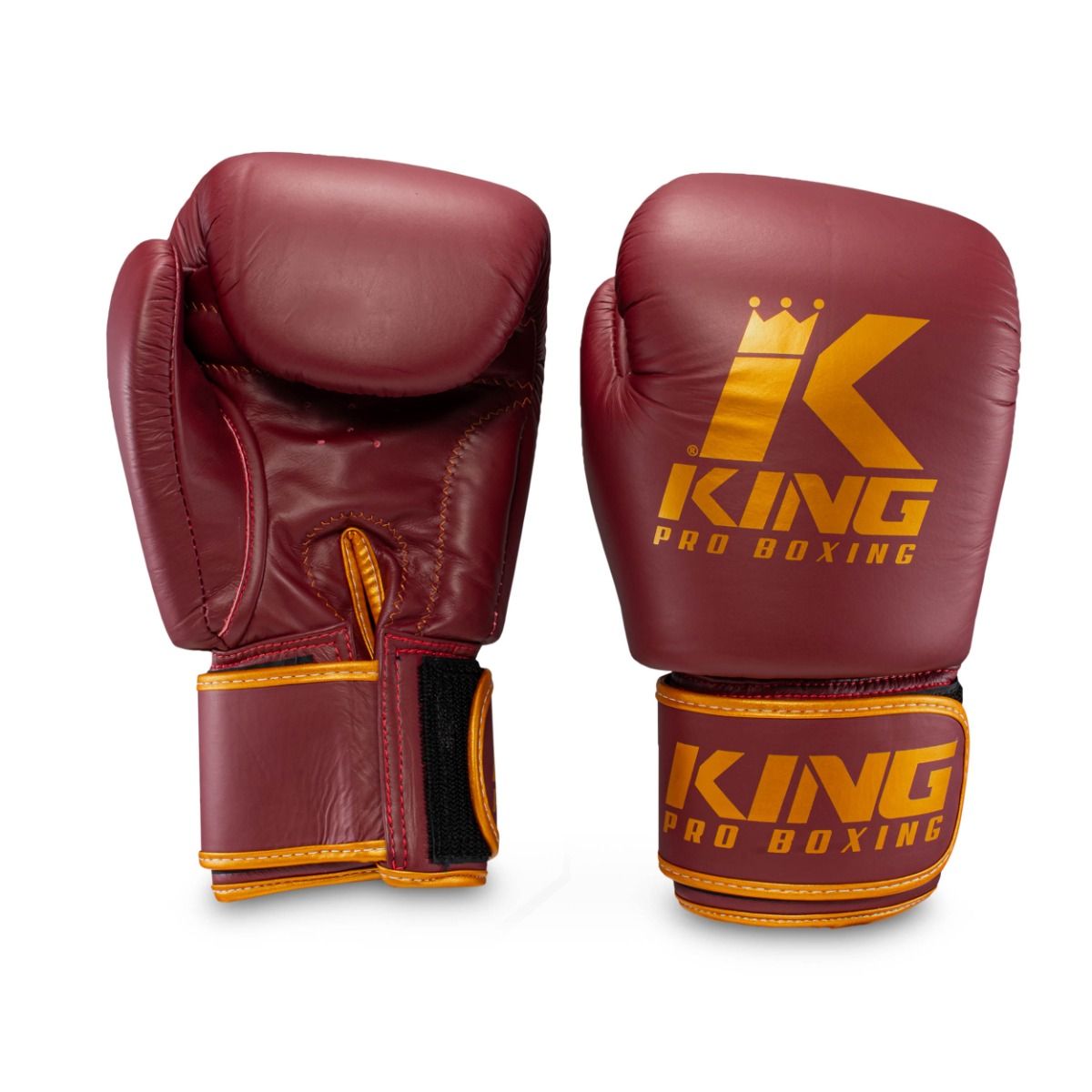 King Pro Boxing boxerské rukavice OXBLOOD - vínová/zlatá, KPB/BGVL 3 OXBLOOD