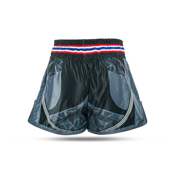 King Classic Muay Thai trenky - černá/šedá, KPB FLAG 1