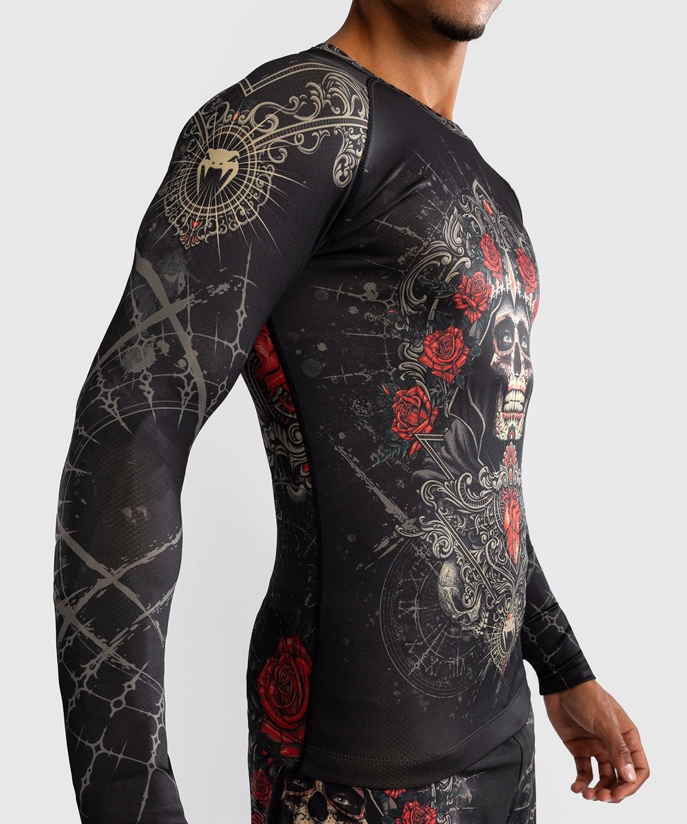 Venum Santa Muerte 5.0 rashguard s dlouhým rukávem - černá, VENUM-05332-603