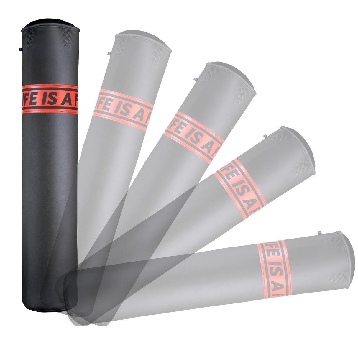 Fighter boxerský pytel GROUND & POUND - 150cm - černá/červená