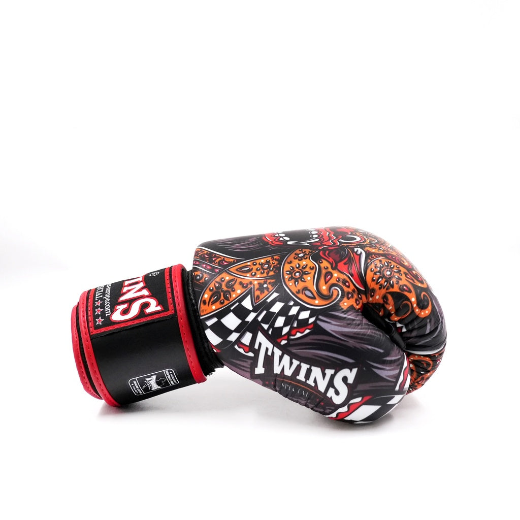King Pro Boxing boxerské rukavice Baron - černá/barevná, KPB/BG BARON 4