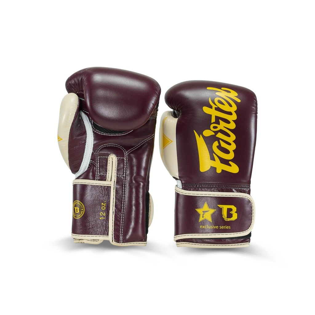 Fairtex boxerské rukavice Booster series - vínová/, FXB BG V2 BK/CR