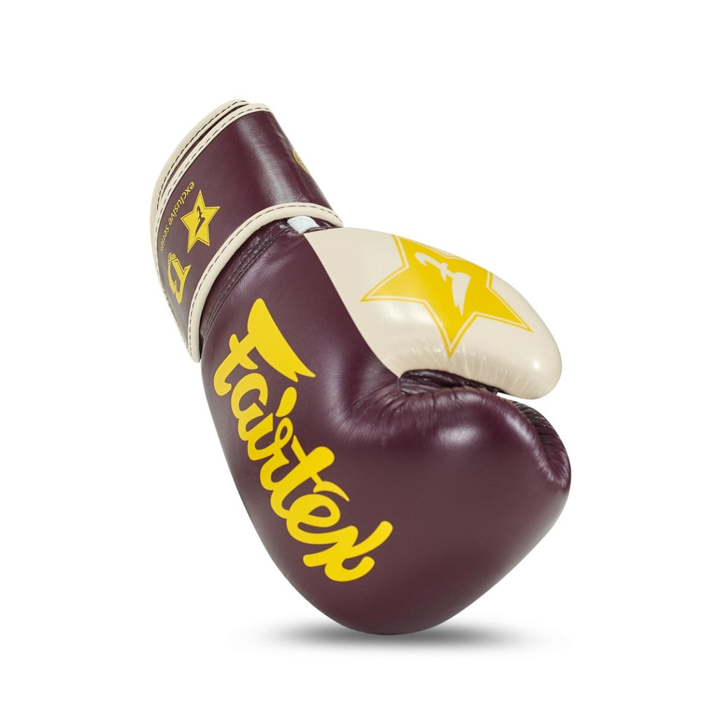 Fairtex boxerské rukavice Booster series - vínová/, FXB BG V2 BK/CR