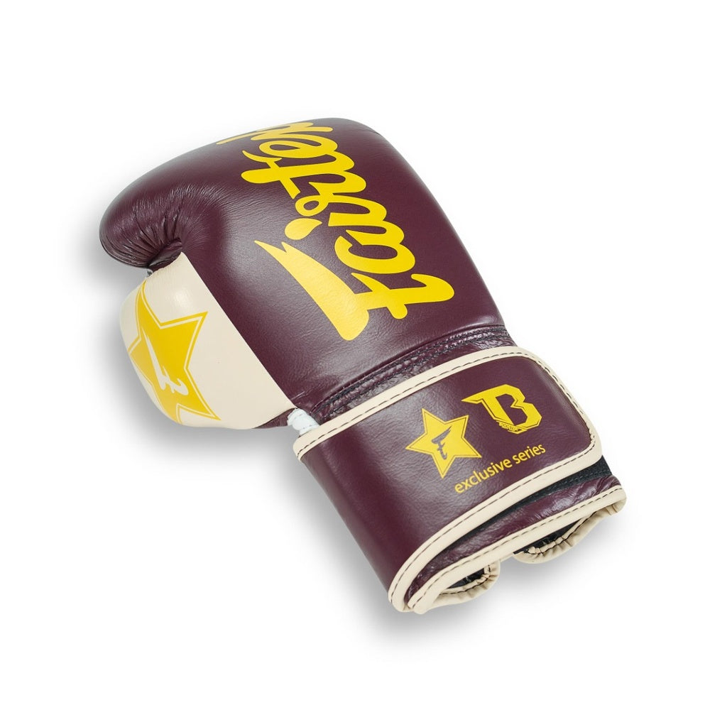 Fairtex boxerské rukavice Booster series - vínová/, FXB BG V2 BK/CR