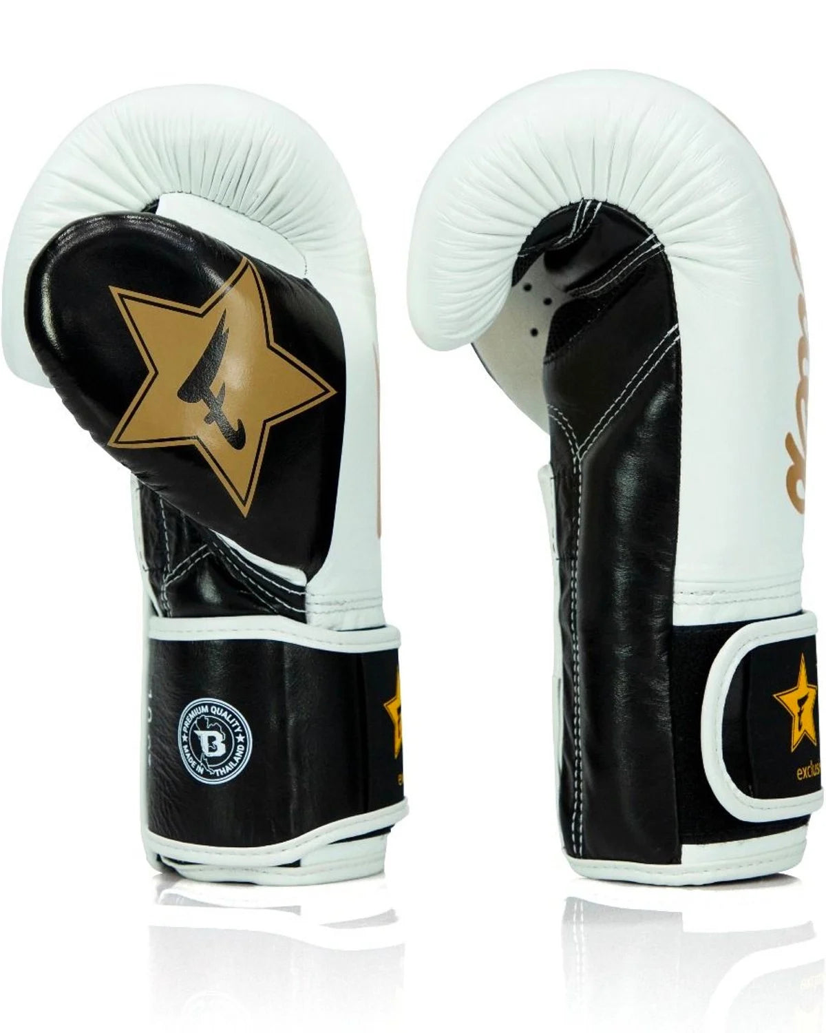Fairtex boxerské rukavice Booster series - bílá/zlatá FXB-BG-V2-WH/BK/GOLD