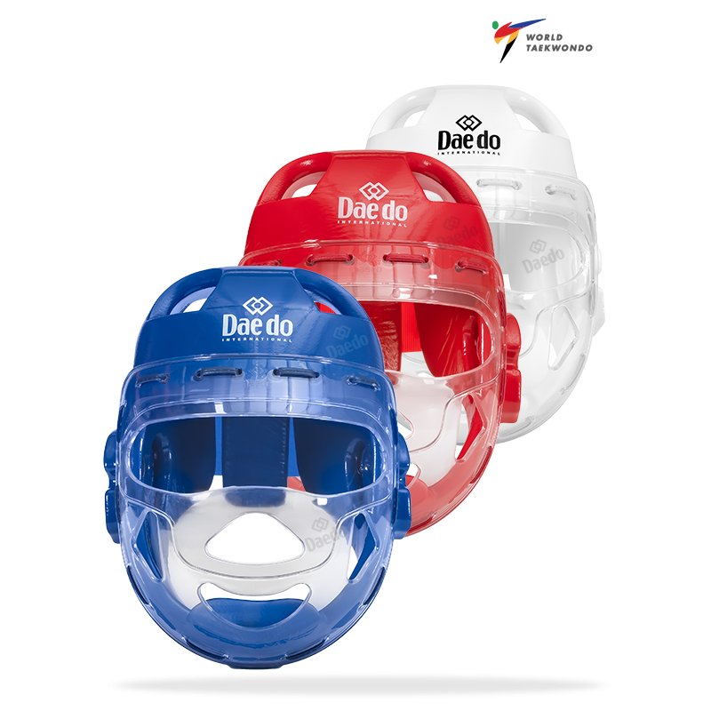Daedo přilba s maskou Taekwondo WT - bílá, PRO 20916