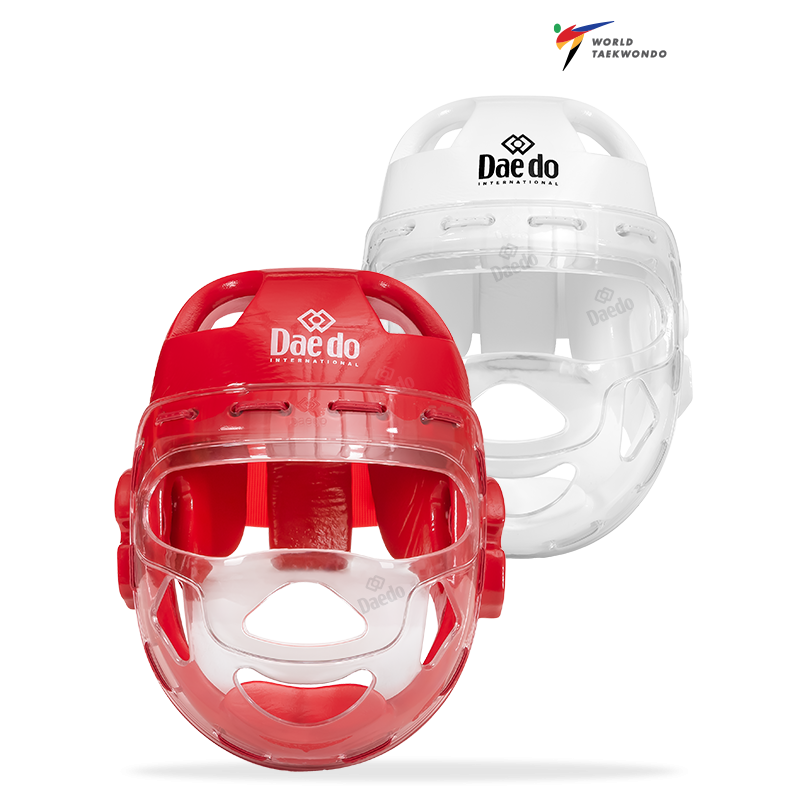 Daedo přilba s maskou Taekwondo WT - bílá, PRO 20916