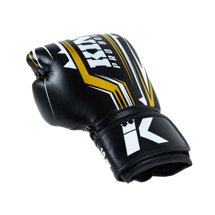 King Pro Boxing boxerské rukavice Spartan 3 - černá/zlatá, KPB/BG SPARTAN 3