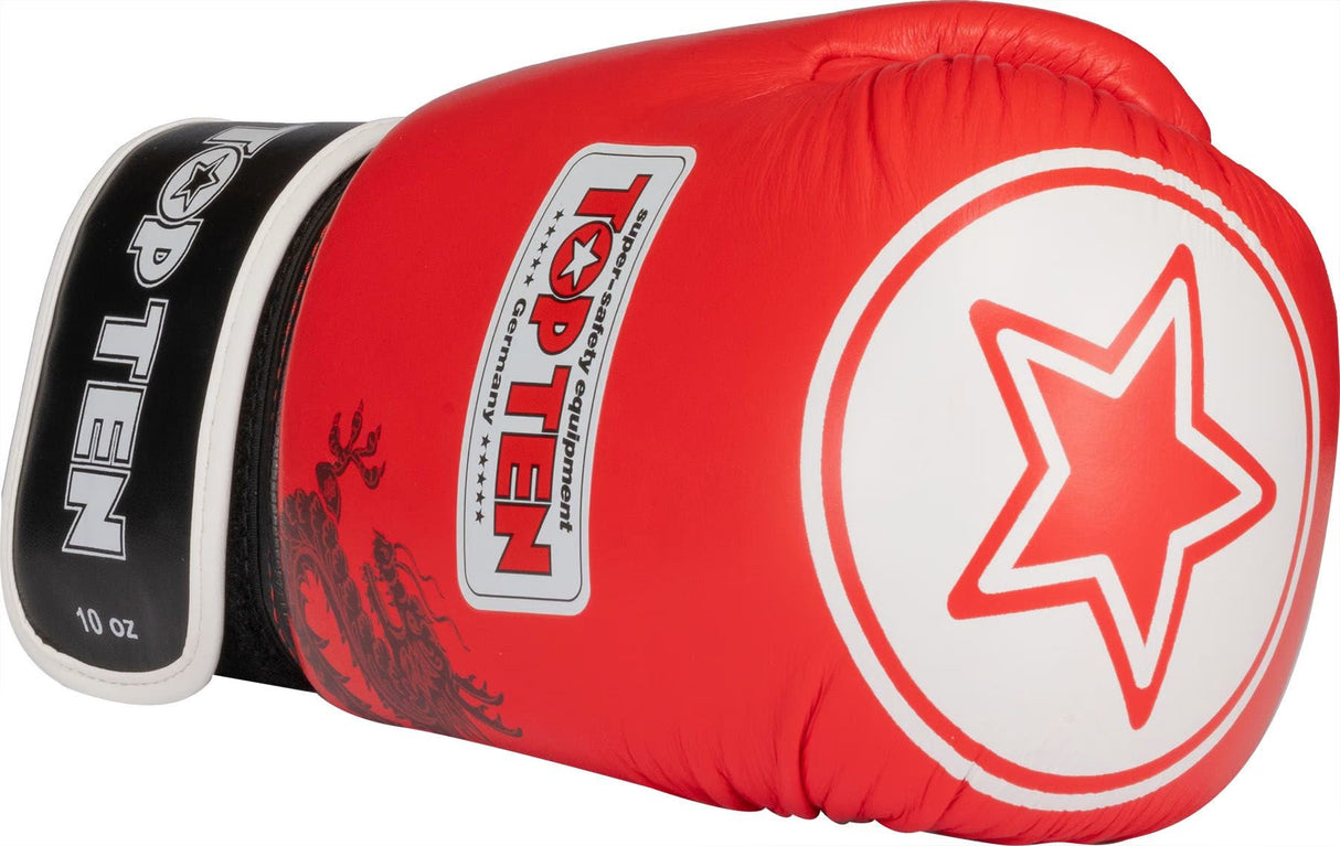 Boxerské rukavice TOP TEN “Legacy25” WAKO - červená, 20111-4