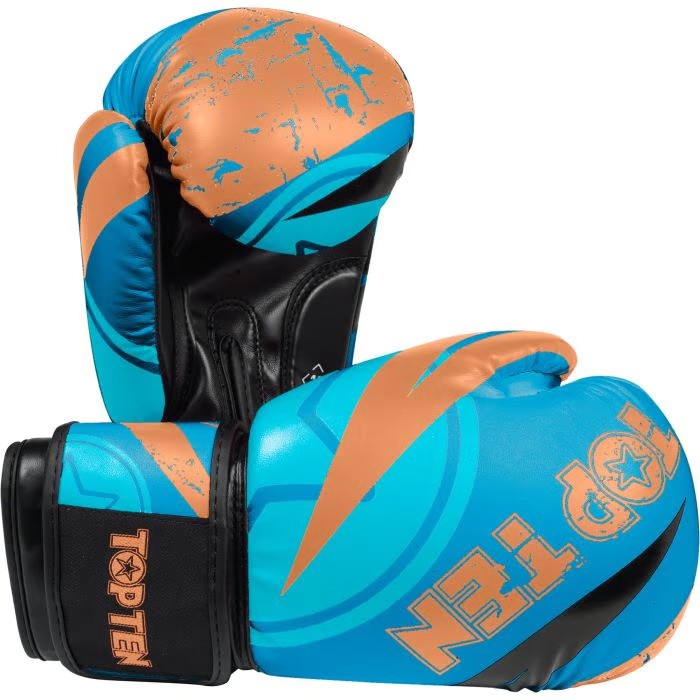 Boxerské rukavice TOP TEN Urban Arts - modrá/oranžová, 22643-6