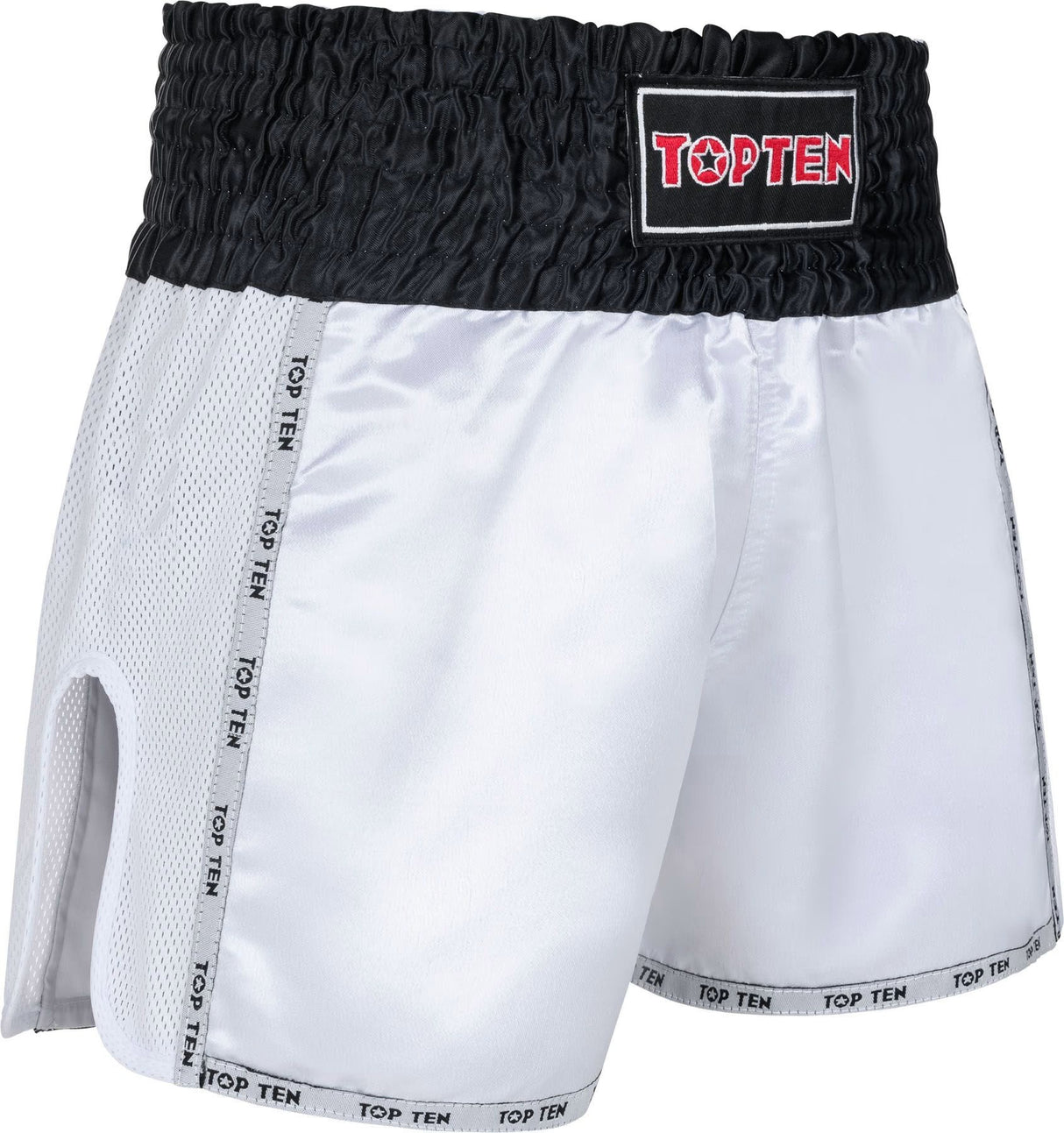 Kickboxerské šortky TOP TEN KicksOff WAKO - bílá, 18601-1