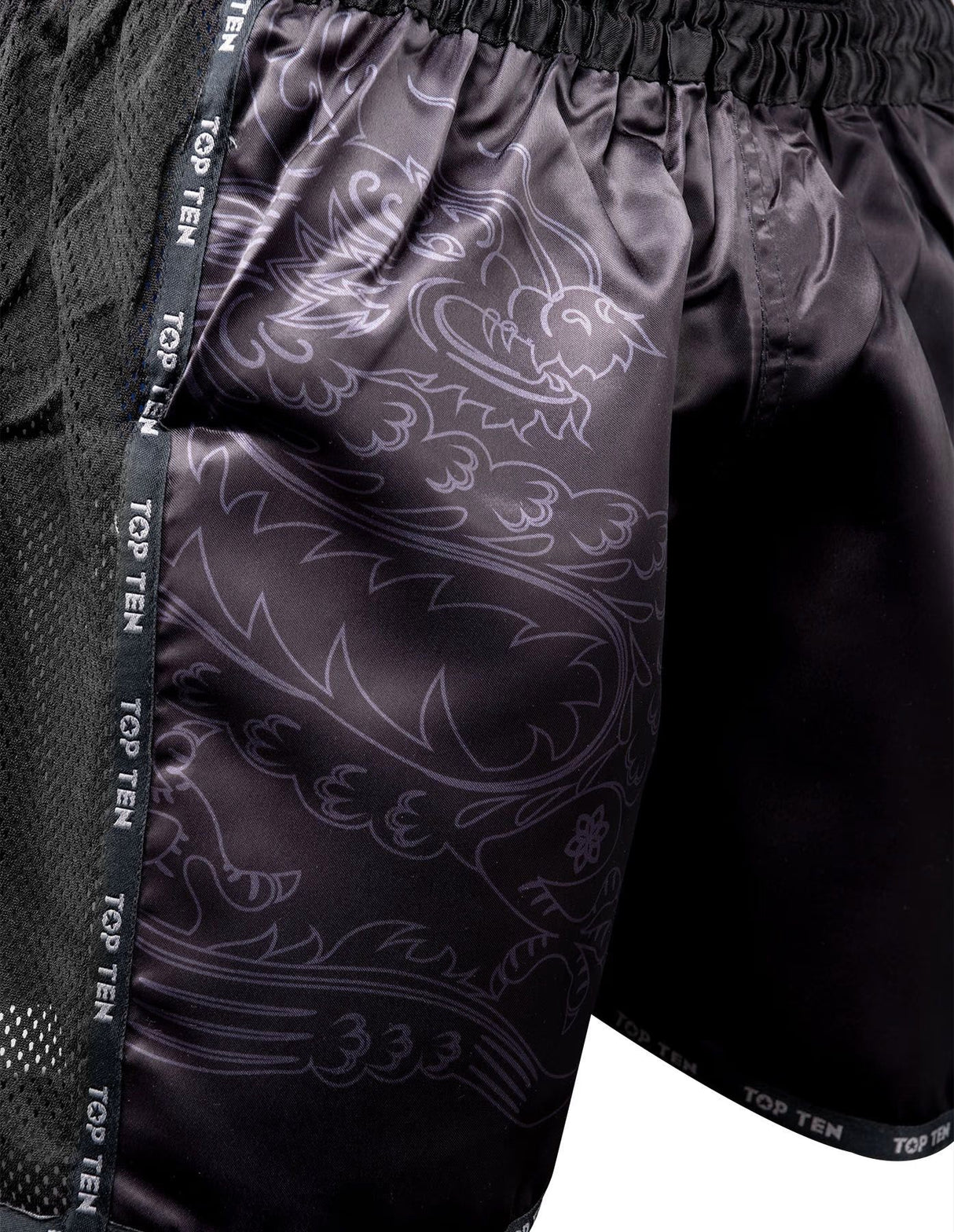 Top Ten trenky na kickbox "Dragon" - černá, 18662-99