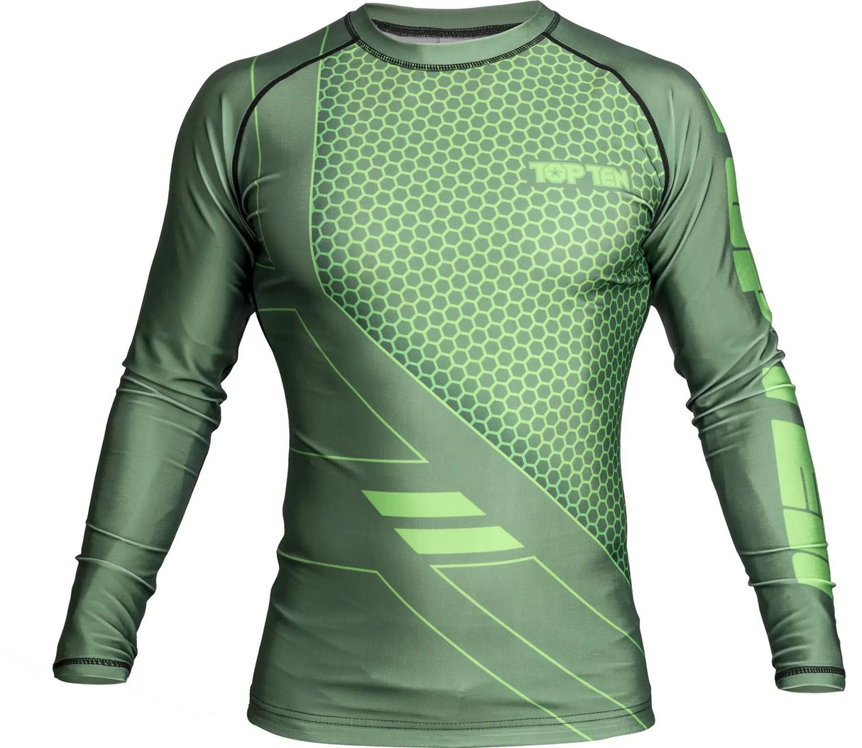 Top Ten rashguard s dlouhým rukávem "COMBat" - zelená, 14124
