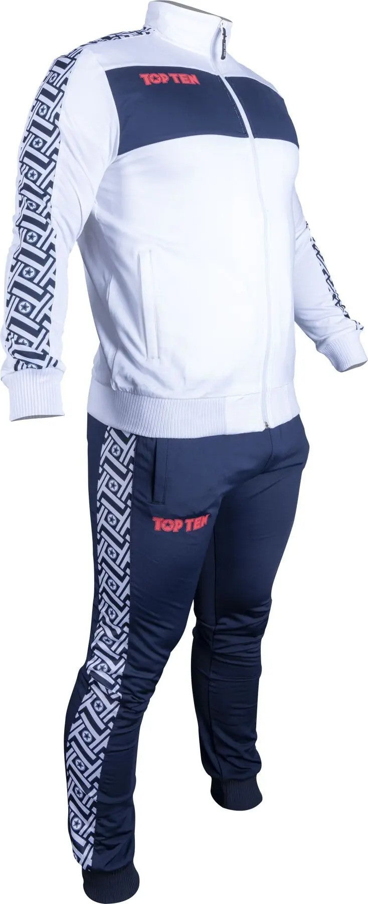 Pánská tepláková souprava Top Ten Prism - bílá/modrá, 7880-16