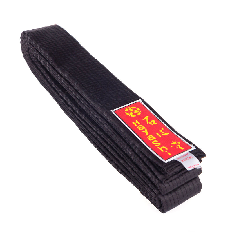 Saténový karate pásek - černý, 0571-9