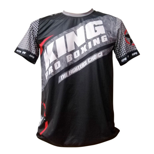 Tréninkové triko King Pro Boxing Star Vintage Stone - černá/šedá, TTEE01-BLK/GRY