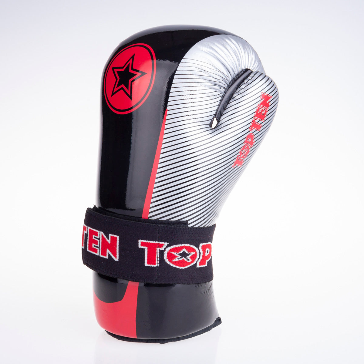 Otevřené rukavice Top Ten Glossy - černá/šedá, 2067-948S