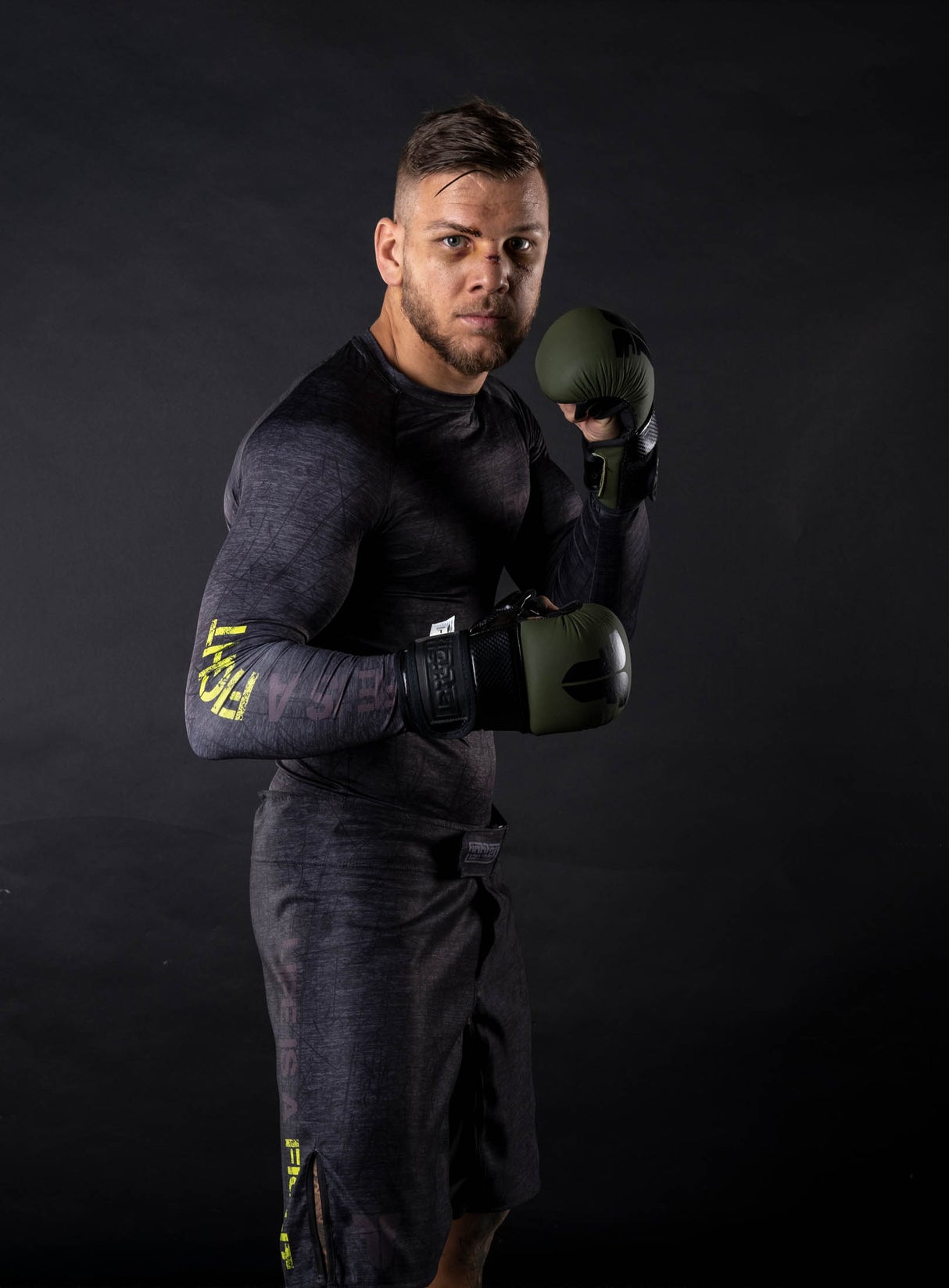 MMA Trenky Fighter - Life is a Fight - šedá, FSHM-12