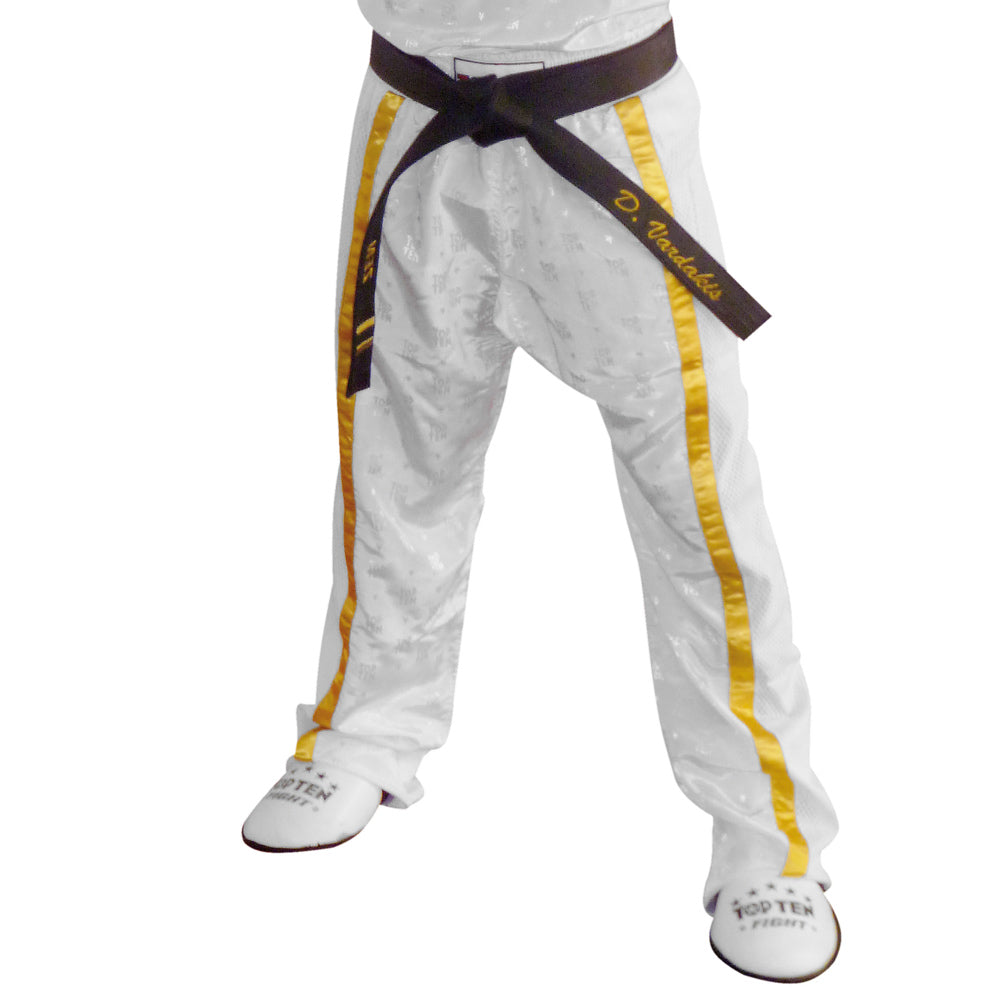 Kalhoty Top Ten Mesh - bílá/zlatá, 1605-10