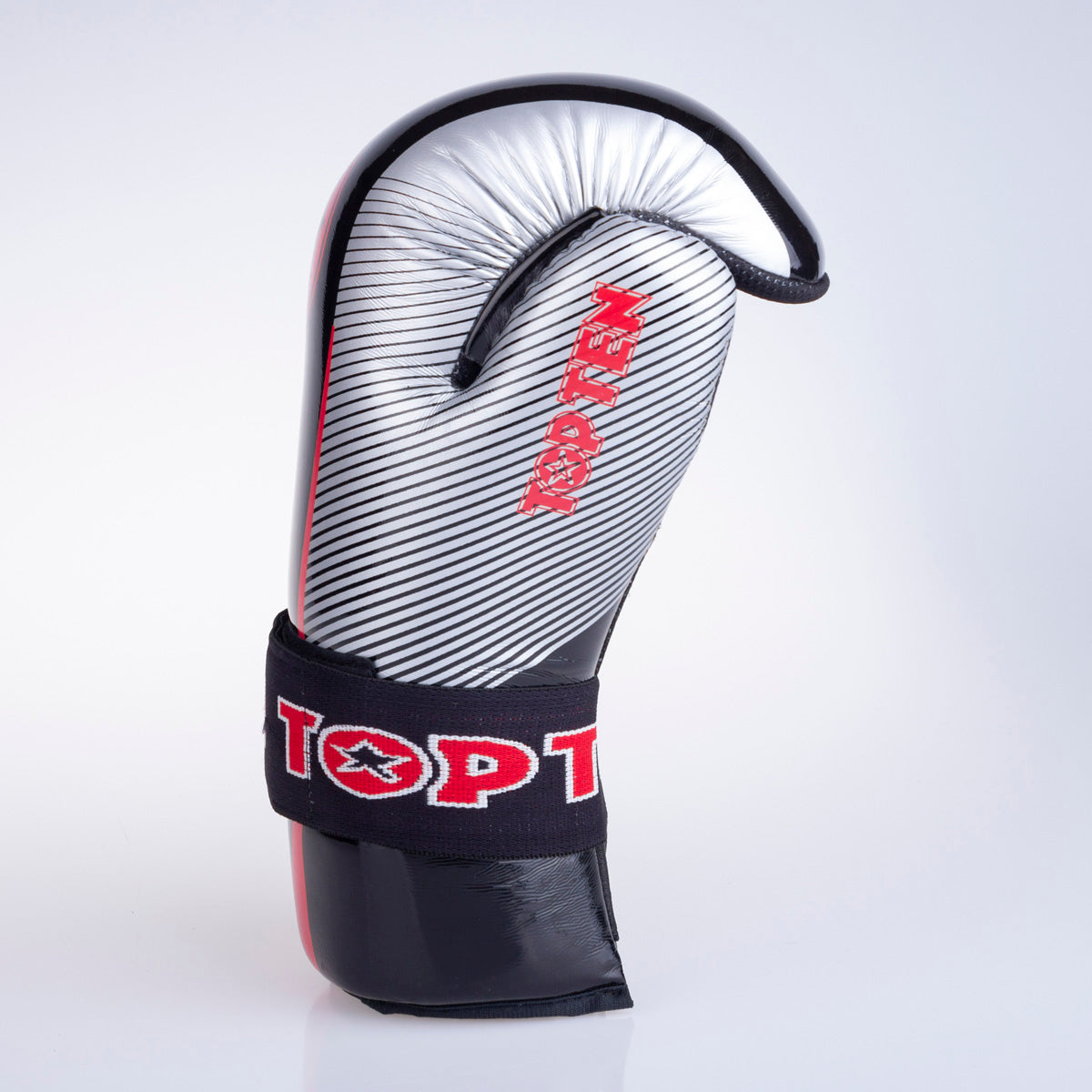 Otevřené rukavice Top Ten Glossy - černá/šedá, 2067-948S